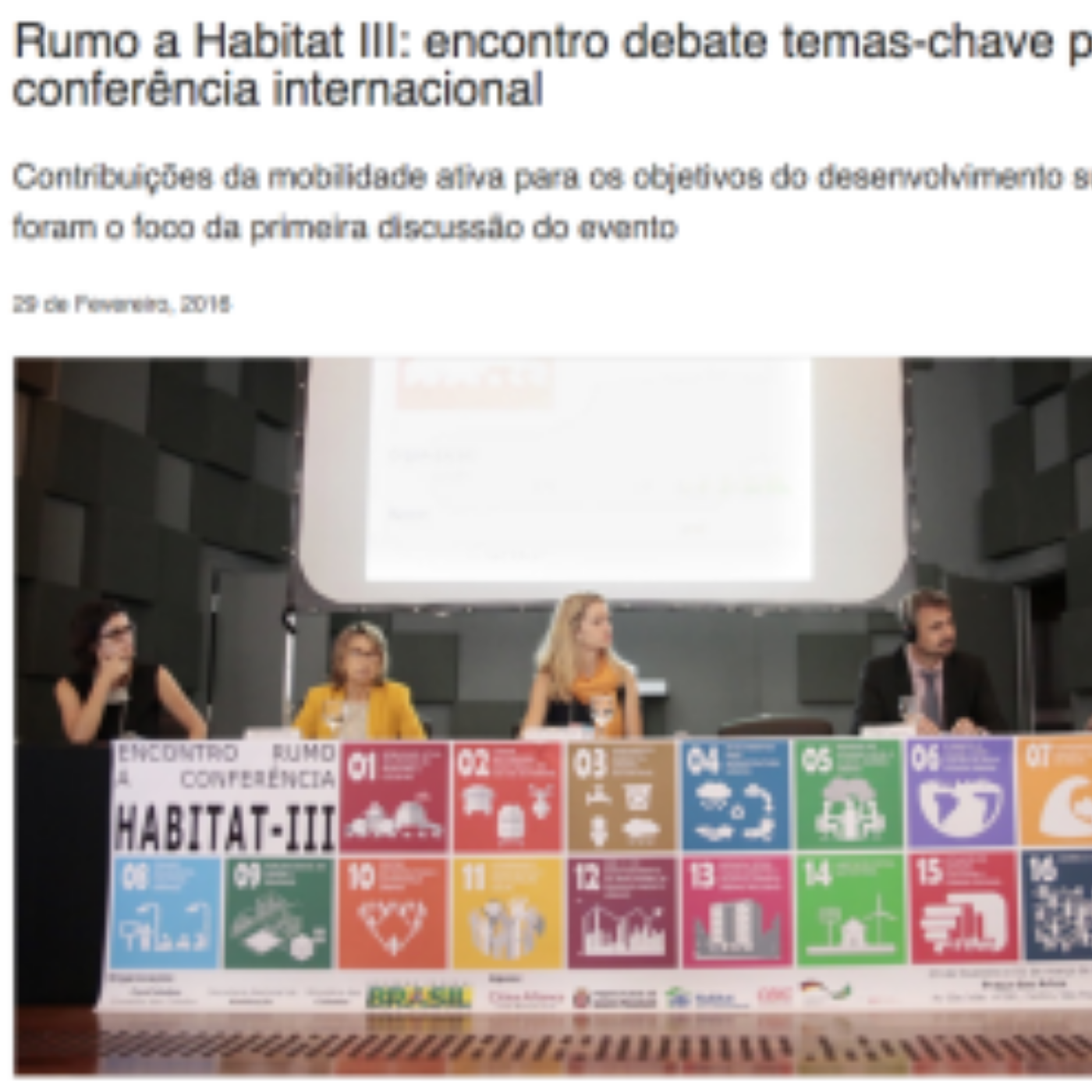 Rumo a Habitat III: encontro debate temas-chave para a conferência internacional
